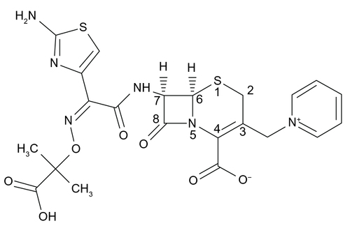 Figure 1 Chemical structure of ceftazidime.