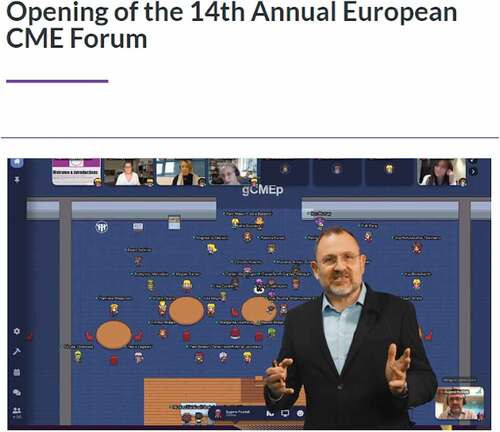 Figure 3. Eugene Pozniak demonstrates the networking platform for #14ECF participants.