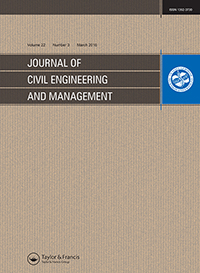 Cover image for Journal of Civil Engineering and Management, Volume 22, Issue 3, 2016