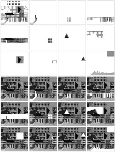Figure 3 Cameron McEwan, Disarticulation of typological elements No. 3, 2019. Montage. Base drawing: Aldo Rossi, Untitled, 1972. Reproduced from: Aldo Rossi, Aldo Rossi: Drawings (Milan: Skira, 2008).