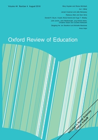 Cover image for Oxford Review of Education, Volume 44, Issue 4, 2018