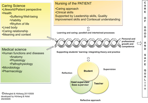 Figure 1. Didactic model for the learning process in Nursing Education “Lifeworld-led learning”.