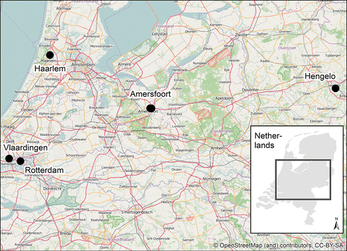 Figure 1. Locations of the study areas.