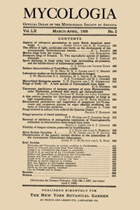 Cover image for Mycologia, Volume 60, Issue 2, 1968