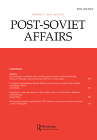 Cover image for Post-Soviet Affairs, Volume 33, Issue 4, 2017