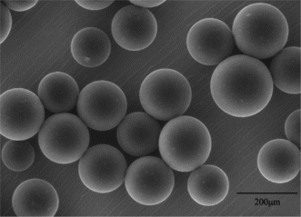 Figure 2 ESEM micrographs of MPVAMS with an average diameter from 100 to 200 µm.