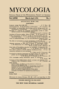 Cover image for Mycologia, Volume 68, Issue 2, 1976