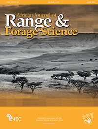 Cover image for African Journal of Range & Forage Science, Volume 41, Issue 2, 2024
