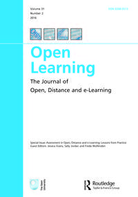 Cover image for Open Learning: The Journal of Open, Distance and e-Learning, Volume 31, Issue 2, 2016