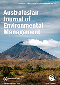 Cover image for Australasian Journal of Environmental Management, Volume 22, Issue 3, 2015