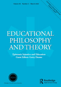 Cover image for Educational Philosophy and Theory, Volume 55, Issue 3, 2023