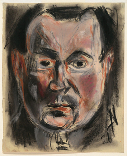 Figure 1. A self-portrait by Arno Nadel, pastel and charcoal drawing on paper, from 1926. The Leo Baeck Institute Art & Objects Collection, 78.222.