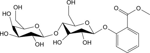 Figure 1 Chemical structure of methyl salicylate 2-O-β-d-lactoside.