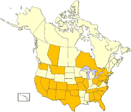 8 Reported application of visual shaft inspection throughout North America