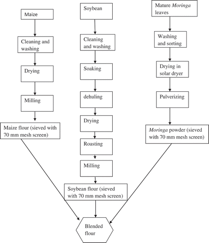 Figure 4. Flow diagram for the preparation of blended flour.
