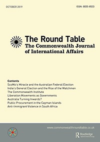 Cover image for The Round Table, Volume 108, Issue 5, 2019