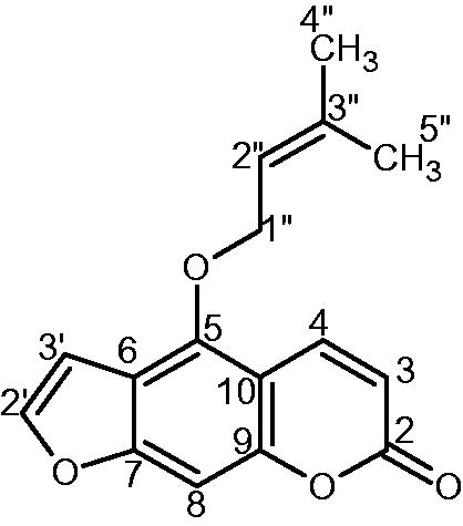 Figure 1. Chemical structure of isoimperatorin.