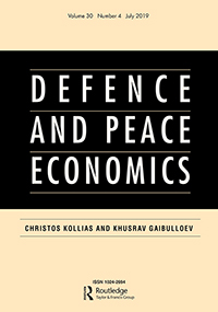 Cover image for Defence and Peace Economics, Volume 30, Issue 4, 2019