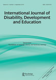 Cover image for International Journal of Disability, Development and Education, Volume 61, Issue 3, 2014