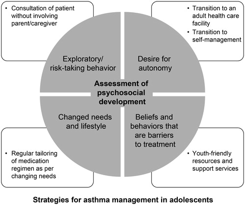 Figure 1. Strategies for asthma management in adolescents.