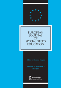 Cover image for European Journal of Special Needs Education, Volume 33, Issue 2, 2018