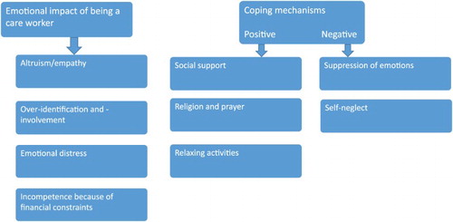 Fig. 1. Themes and sub-themes on experiences of being an OVC care worker.