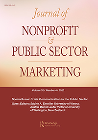 Cover image for Journal of Nonprofit & Public Sector Marketing, Volume 32, Issue 4, 2020