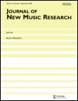 Cover image for Journal of New Music Research, Volume 29, Issue 4, 2000