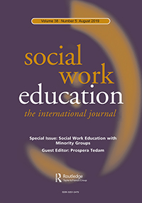 Cover image for Social Work Education, Volume 38, Issue 5, 2019