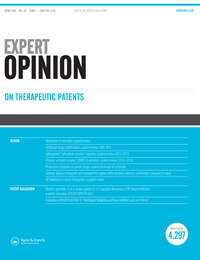 Cover image for Expert Opinion on Therapeutic Patents, Volume 26, Issue 4, 2016