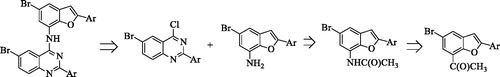 Scheme 1. Design of benzofuran-amino quinazolines using molecular hybridization approach.