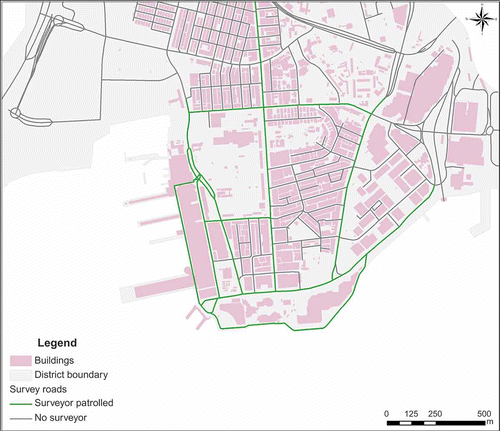 Figure 1. Spatial distribution map of survey forms.