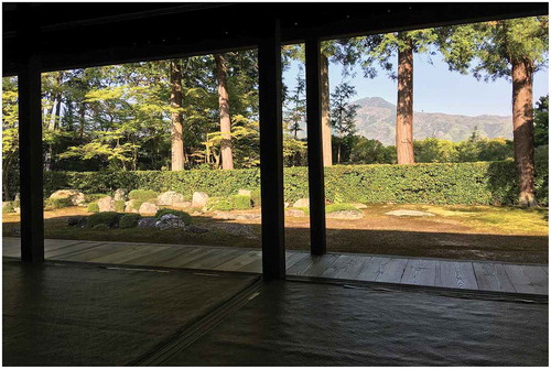 Figure 8. The borrowed scenery, shakkei, in Entsū-ji garden, Kyoto.