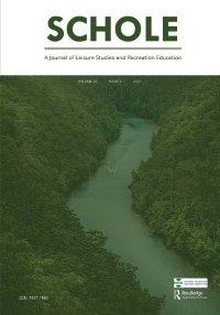 Cover image for SCHOLE: A Journal of Leisure Studies and Recreation Education, Volume 38, Issue 2, 2023