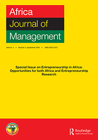 Cover image for Africa Journal of Management, Volume 2, Issue 3, 2016