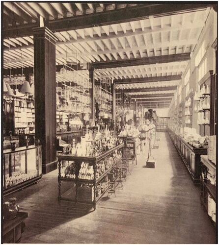 Figure 8. Glassware and crockery room John Little & Co., 1910s. Views of Singapore, National Library Board Singapore.