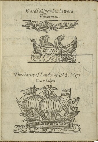 FIGURE 3 Ward and Danseker: two notorious pyrates (London, 1609), A1v. Call #: STC 25022.5 Used by permission of the Folger Shakespeare Library.