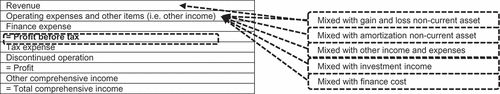 Figure 3. Mixed classification and lack of clarity in statement of profit or loss.