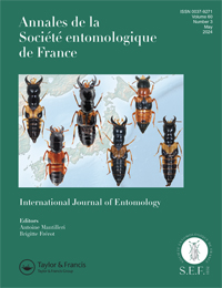 Cover image for Annales de la Société entomologique de France (N.S.), Volume 60, Issue 3, 2024