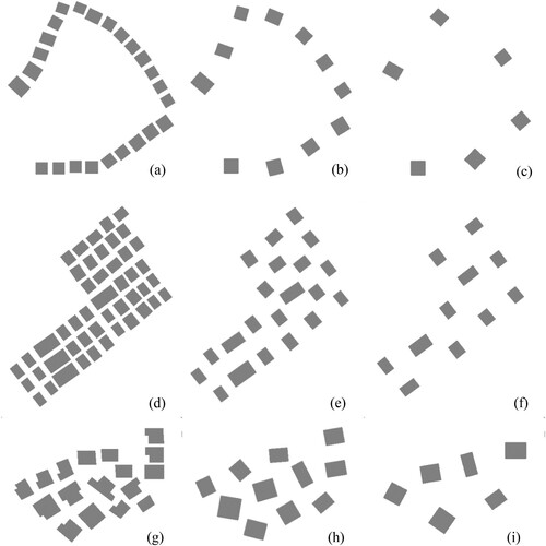 Figure 11. Typical examples of building typification at two levels.