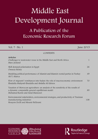 Cover image for Middle East Development Journal, Volume 7, Issue 1, 2015