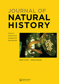 Cover image for Journal of Natural History, Volume 52, Issue 43-44, 2018