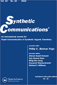 Cover image for Synthetic Communications, Volume 48, Issue 16, 2018