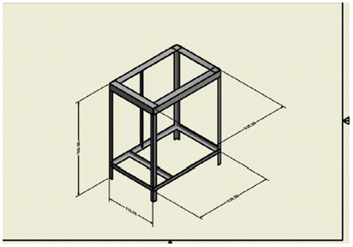 Figure 2. Stand for the shredding machine.