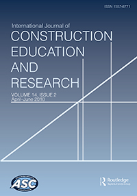 Cover image for International Journal of Construction Education and Research, Volume 14, Issue 2, 2018