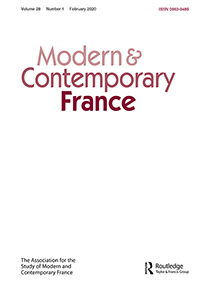 Cover image for Modern & Contemporary France, Volume 28, Issue 1, 2020