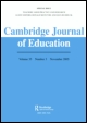 Cover image for Cambridge Journal of Education, Volume 18, Issue 2, 1988