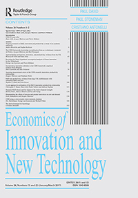 Cover image for Economics of Innovation and New Technology, Volume 26, Issue 1-2, 2017