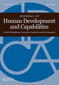 Cover image for Journal of Human Development and Capabilities, Volume 18, Issue 1, 2017