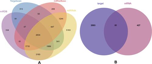 Figure 4 Screening target genes of interest.